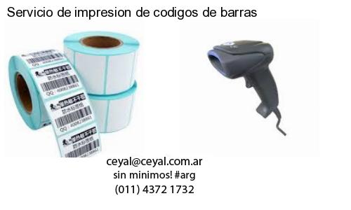 Servicio de impresion de codigos de barras