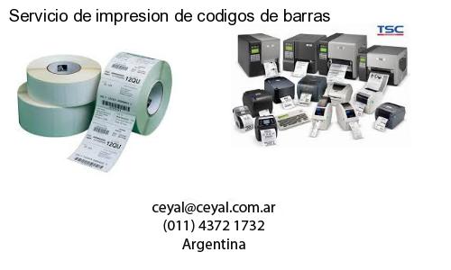 Servicio de impresion de codigos de barras