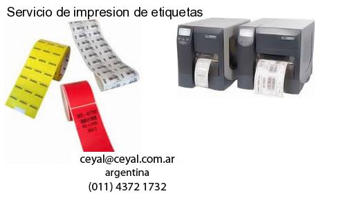 Servicio de impresion de etiquetas