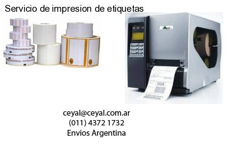 Servicio de impresion de etiquetas