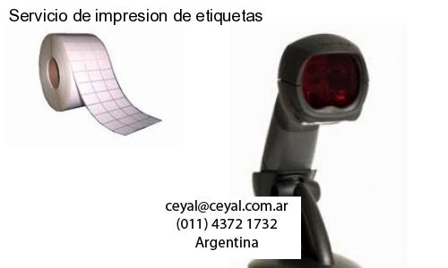 Servicio de impresion de etiquetas
