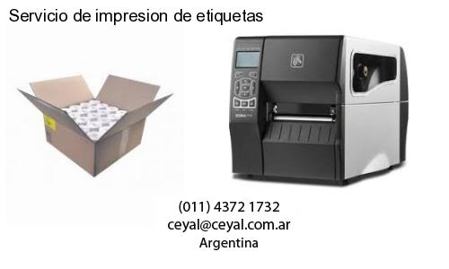 Servicio de impresion de etiquetas