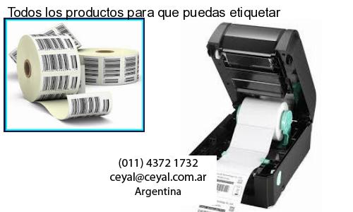 Todos los productos para que puedas etiquetar
