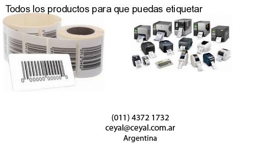 Todos los productos para que puedas etiquetar