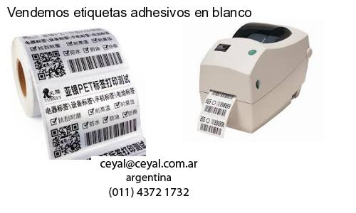 Vendemos etiquetas adhesivos en blanco