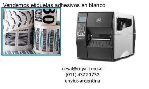 Vendemos etiquetas adhesivos en blanco