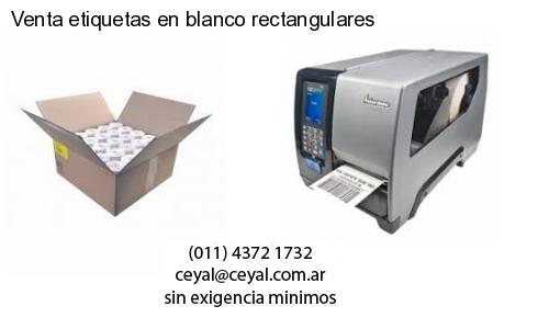 Venta etiquetas en blanco rectangulares