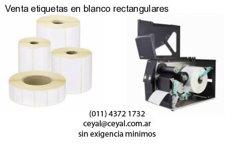 Venta etiquetas en blanco rectangulares