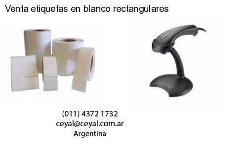 Venta etiquetas en blanco rectangulares