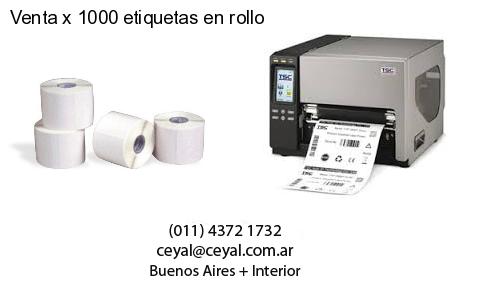 Venta x 1000 etiquetas en rollo