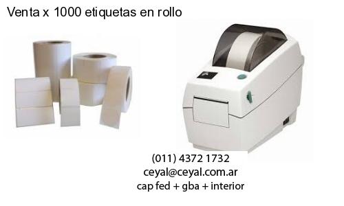 Venta x 1000 etiquetas en rollo