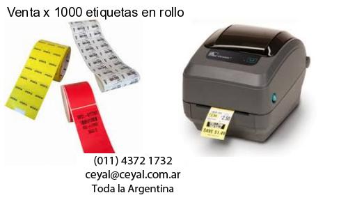 Venta x 1000 etiquetas en rollo