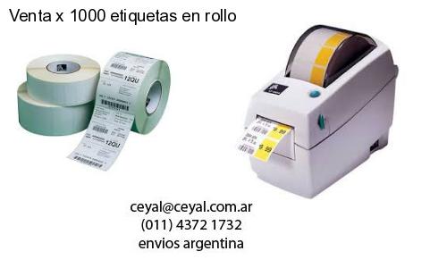 Venta x 1000 etiquetas en rollo