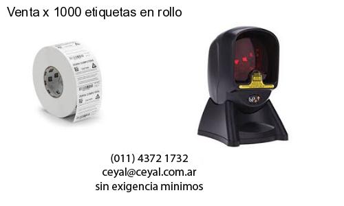 Venta x 1000 etiquetas en rollo
