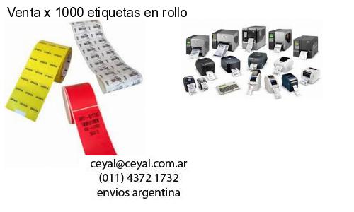 Venta x 1000 etiquetas en rollo