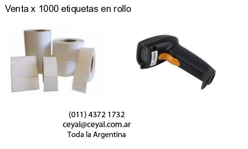 Venta x 1000 etiquetas en rollo