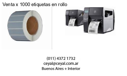 Venta x 1000 etiquetas en rollo