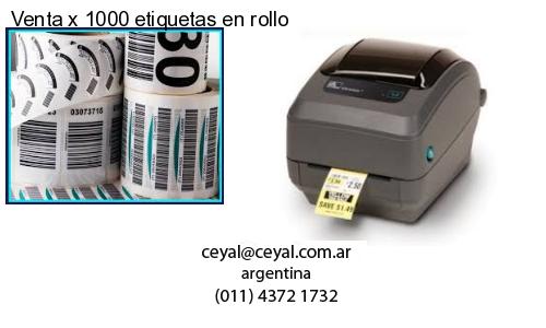 Venta x 1000 etiquetas en rollo