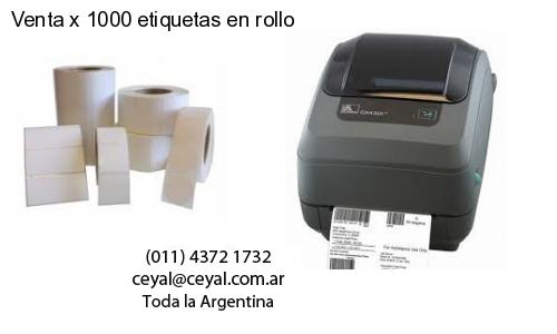 Venta x 1000 etiquetas en rollo
