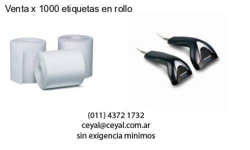 Venta x 1000 etiquetas en rollo