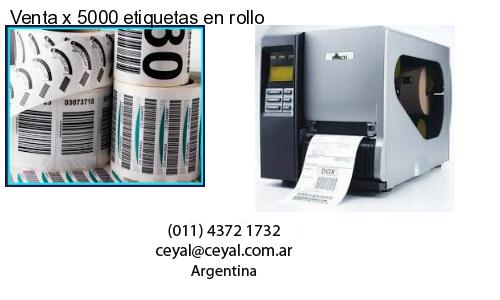 Venta x 5000 etiquetas en rollo
