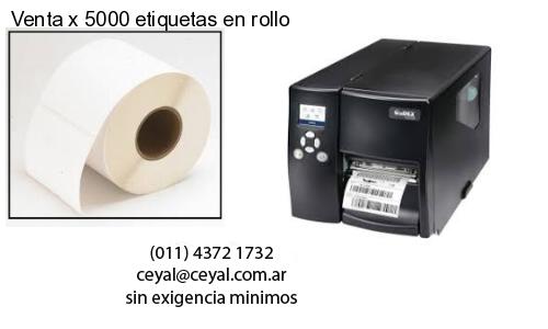 Venta x 5000 etiquetas en rollo