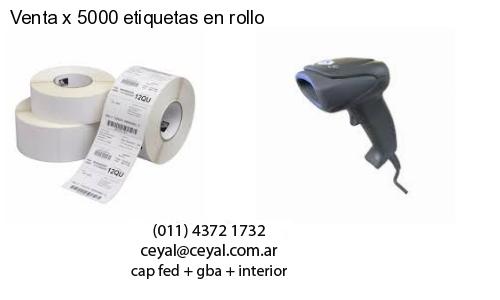 Venta x 5000 etiquetas en rollo