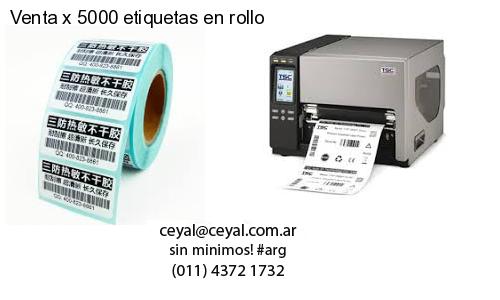 Venta x 5000 etiquetas en rollo