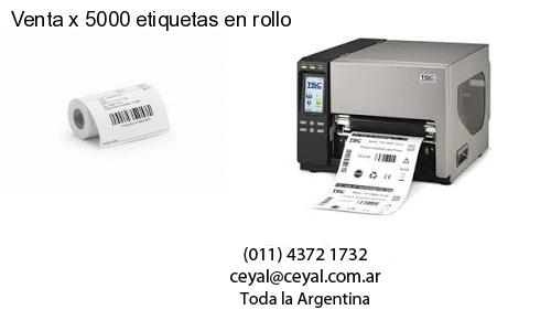 Venta x 5000 etiquetas en rollo