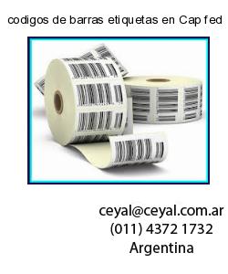 codigos de barras etiquetas en Cap fed