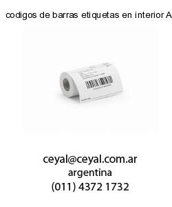 codigos de barras etiquetas en interior Argentina