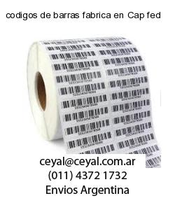 codigos de barras fabrica en Cap fed