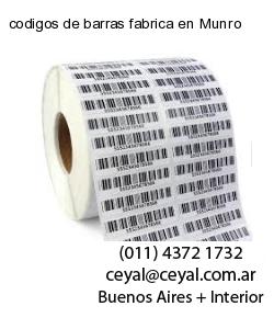 codigos de barras fabrica en Munro