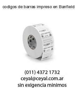 codigos de barras impreso en Banfield