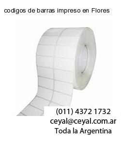 codigos de barras impreso en Flores