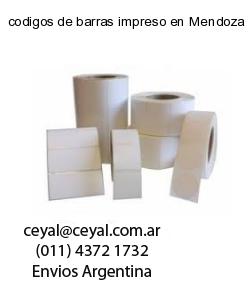 codigos de barras impreso en Mendoza