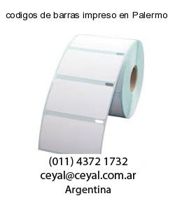 codigos de barras impreso en Palermo