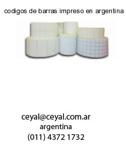 codigos de barras impreso en argentina