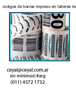 codigos de barras impreso en talleres textiles