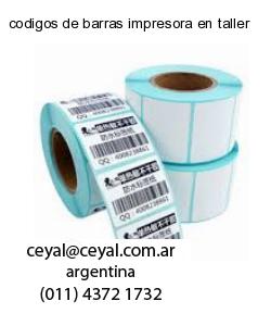 codigos de barras impresora en taller