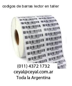 codigos de barras lector en taller