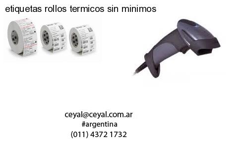 etiquetas rollos termicos sin minimos
