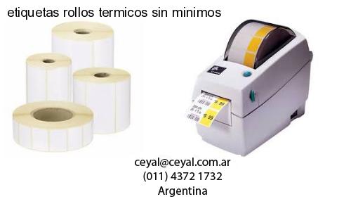 etiquetas rollos termicos sin minimos