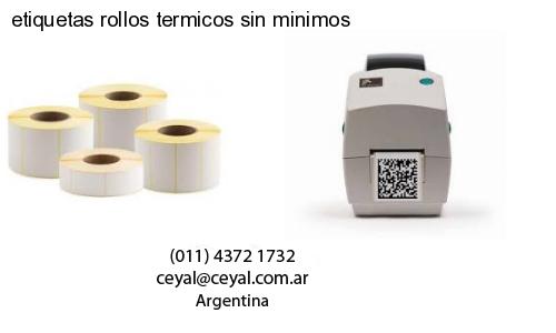 etiquetas rollos termicos sin minimos