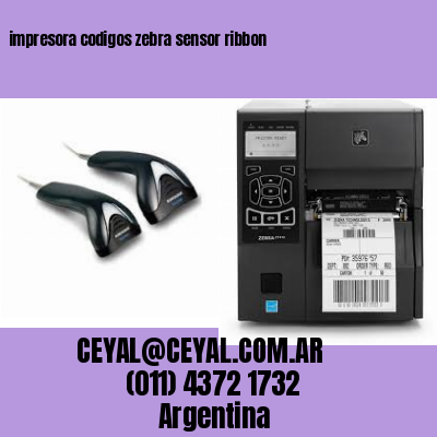 impresora codigos zebra sensor ribbon