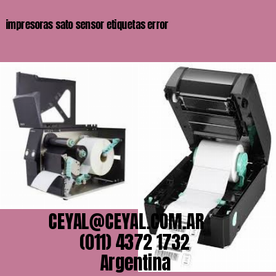 impresoras sato sensor etiquetas error