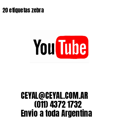 20 etiquetas zebra