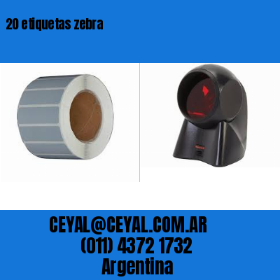 20 etiquetas zebra