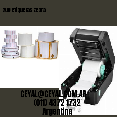 200 etiquetas zebra