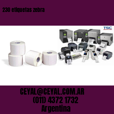 230 etiquetas zebra
